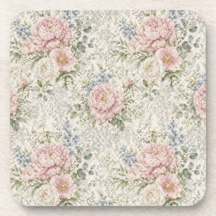 Dessous-de-verre Romance Victorien : Pivoines Rougissantes Dentelle