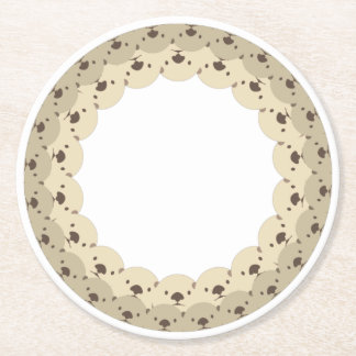 DESSOUS DE VERRE ROND ぐるっとあにまる「カワイイラッコ親子」