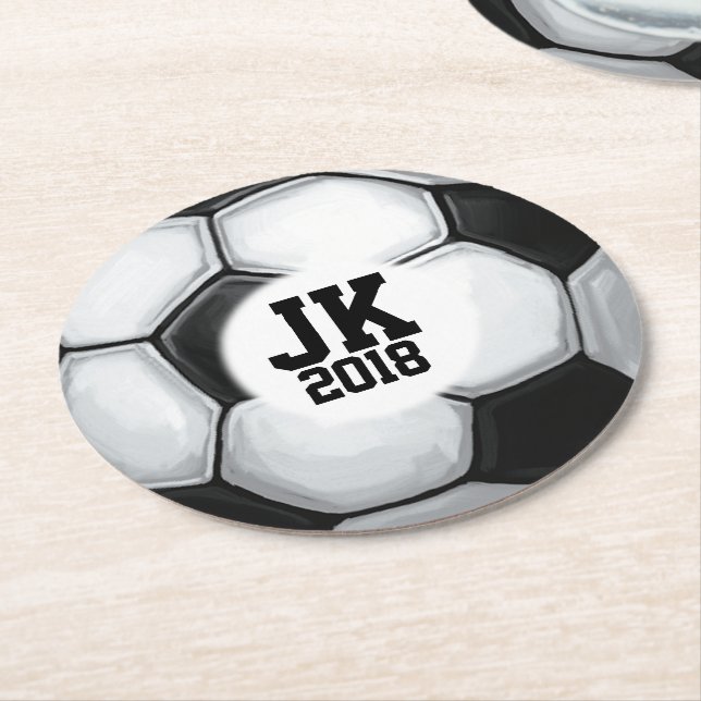 Dessous De Verre Rond 05of12 Disposable Soccer Ball party (Incliné)