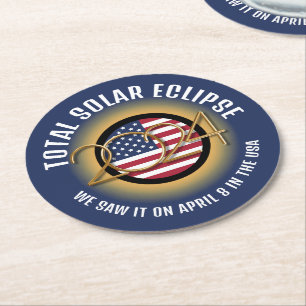 DESSOUS DE VERRE ROND 2024 TOTAL SOLAIRE ECLIPSE USA