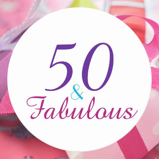 Dessous De Verre Rond 50 et fabuleux Anniversaire rose bleu violet
