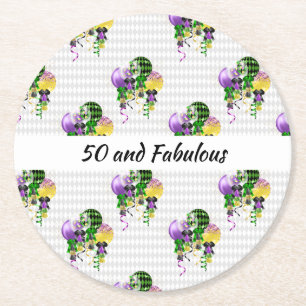 Dessous De Verre Rond 50 et fabuleux Mardi Gras Ballons
