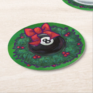 Dessous De Verre Rond 8 Balle Fer de Noël
