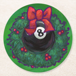 Dessous De Verre Rond 8 Balle Fer de Noël