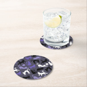 Dessous De Verre Rond Adorable Yoga mignon Pots de chat