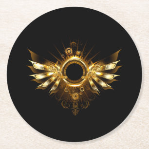 Dessous De Verre Rond Ailes de Steampunk