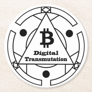 Dessous De Verre Rond Alchimie de la transmutation numérique