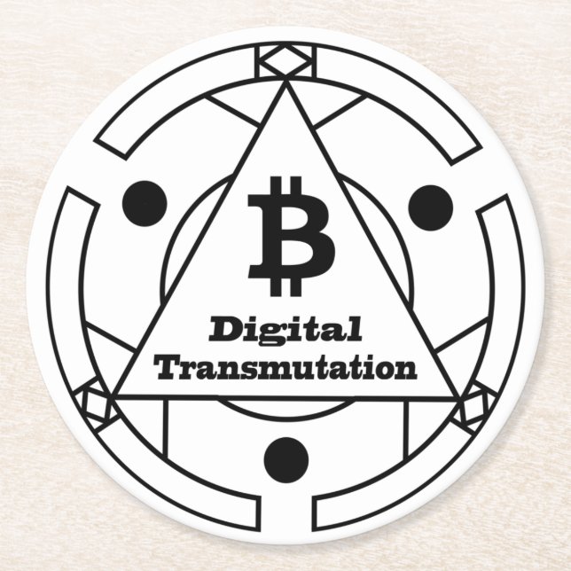 Dessous De Verre Rond Alchimie de la transmutation numérique (Devant)