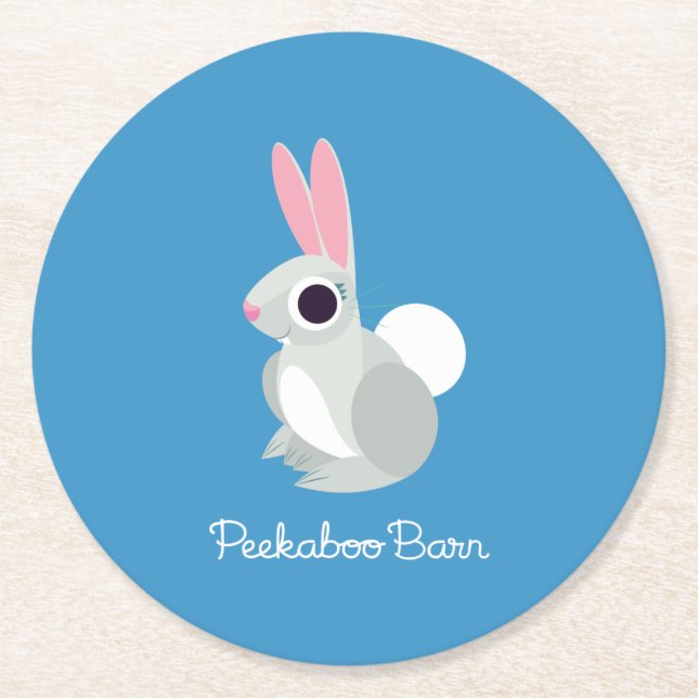 Dessous De Verre Rond Alice le lapin (Devant)