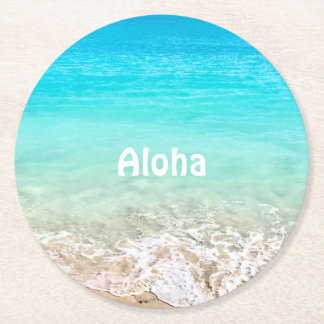 Dessous De Verre Rond Aloha Tropical Hawaïen 