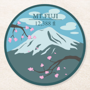 Dessous De Verre Rond Altitude du Mont Fuji