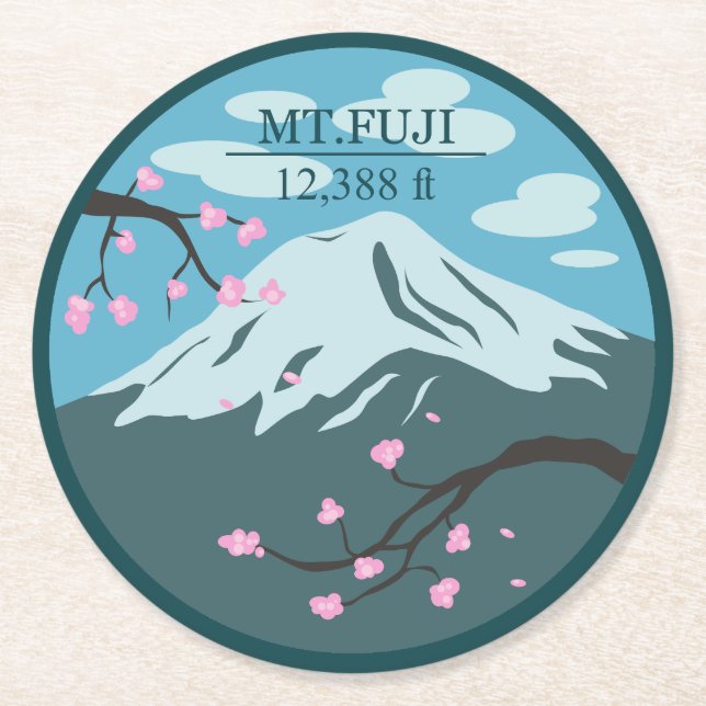 Dessous De Verre Rond Altitude du Mont Fuji (Devant)