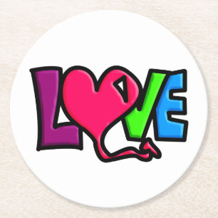 Dessous De Verre Rond Amour