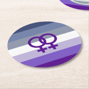 Dessous De Verre Rond Amour Lesbien Butch Fierté WLW
