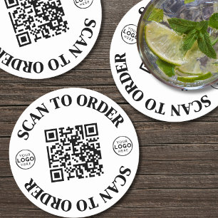 Dessous De Verre Rond Analyse du menu du logo de l'entreprise pour comma