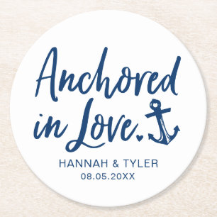 Dessous De Verre Rond Ancré Dans Love Beach Mariage Nautique