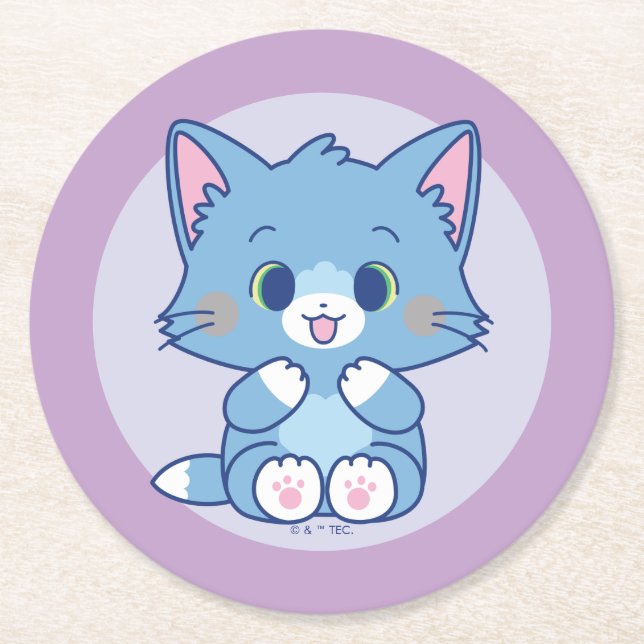 Dessous De Verre Rond Anime Tom et Jerry - Tom (Devant)