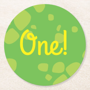 Dessous De Verre Rond Anniversaire de Dinosaur