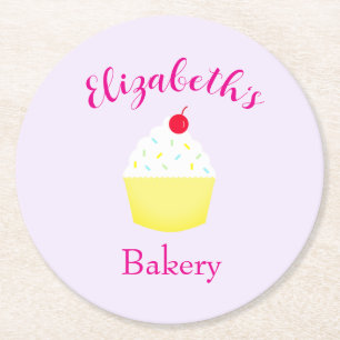 Dessous De Verre Rond Anniversaire de fabrication de Cupcake
