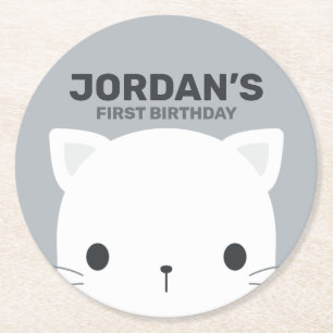 Dessous De Verre Rond Anniversaire de la petite chatte