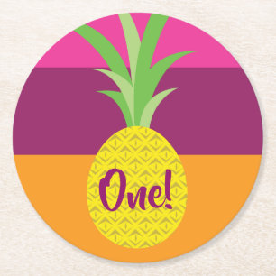 Dessous De Verre Rond Anniversaire de l'ananas