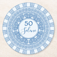 Anniversaire élégant grec ou romain avec des coule