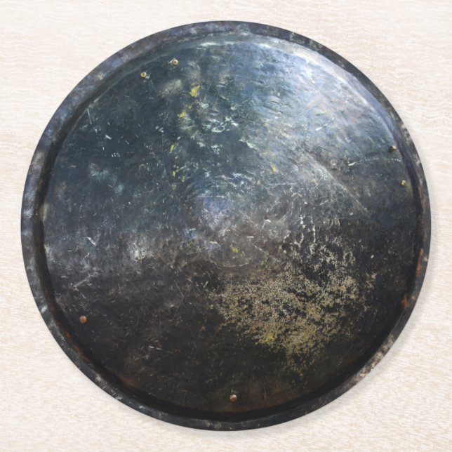 Dessous De Verre Rond antique trojan trojan bouclier escutcheon gla (Devant)