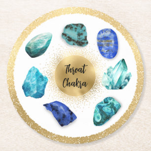 Dessous De Verre Rond *~* AP64 Emoto Eau Elixir Throat Chakra