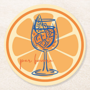 Dessous De Verre Rond Aperol Par Faveur