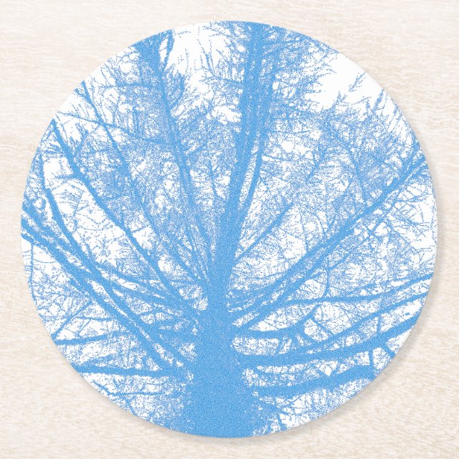 DESSOUS DE VERRE ROND ARBRE D'HIVER (Devant)
