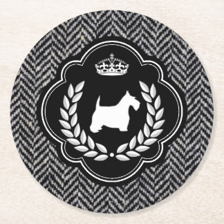 Dessous De Verre Rond Arête de hareng royale de Scottie