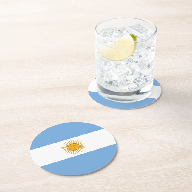 Dessous De Verre Rond Argentina flag (En situation)