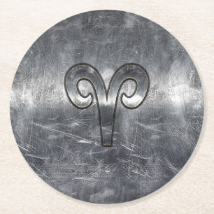 Dessous De Verre Rond Aries Zodiac Connexion Grunge Style dévêtu