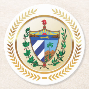 Dessous De Verre Rond Armoiries de Cuba