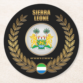 Dessous De Verre Rond Armoiries de la Sierra Leone