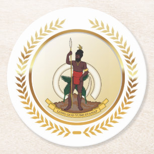 Dessous De Verre Rond Armoiries de Vanuatu