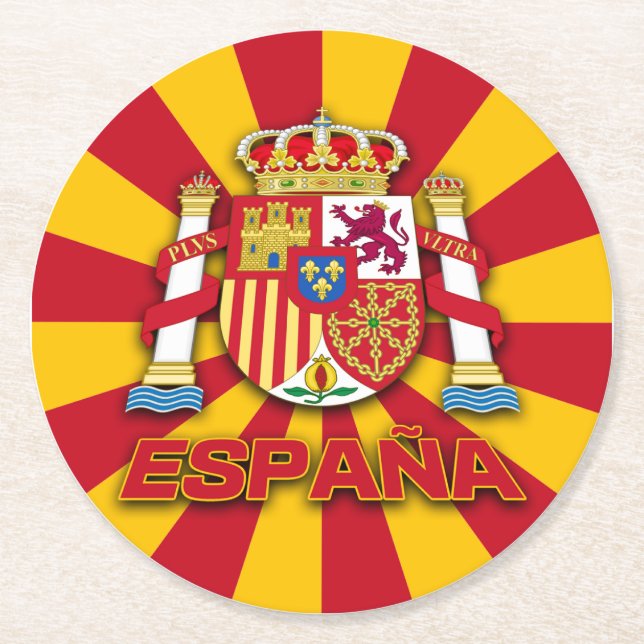 Dessous De Verre Rond Armoiries d'Espana (Devant)