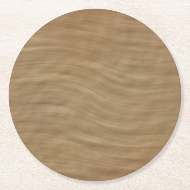 Dessous De Verre Rond Arrière - plan naturel Tan Sandstone Look (Devant)