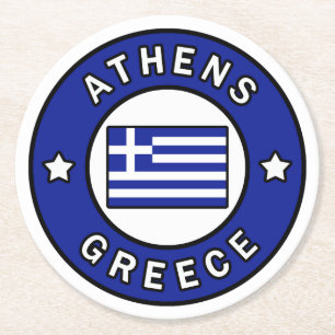 Dessous De Verre Rond Athènes Grèce