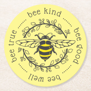 Dessous De Verre Rond Attitudes des abeilles