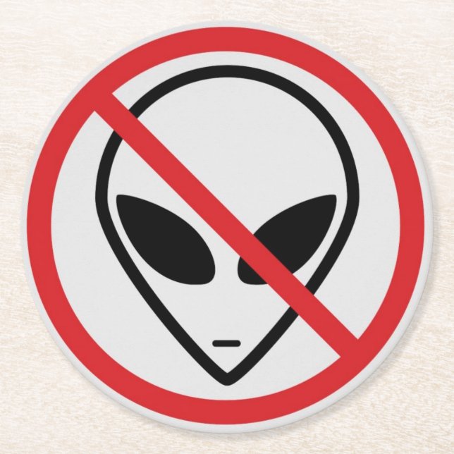 Dessous De Verre Rond Aucun dessous de verre alien (Devant)