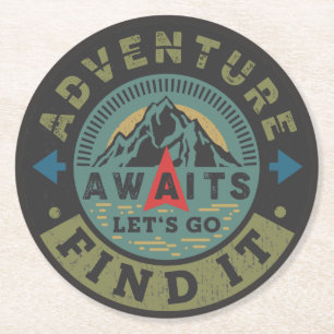 Dessous De Verre Rond Aventure Attend