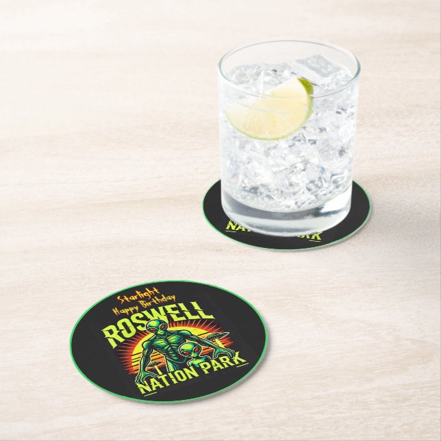 Dessous De Verre Rond Aventures Aliens Commencez ici à Roswell! (En situation)