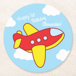 Dessous De Verre Rond Avions Jets Cute Kid's Birthday Party