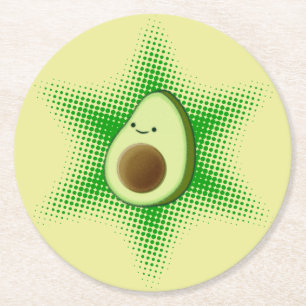 Dessous De Verre Rond Avocat Superstar Mignon