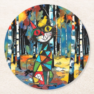 Dessous De Verre Rond Avoir Une Journée Abstraite Kinda