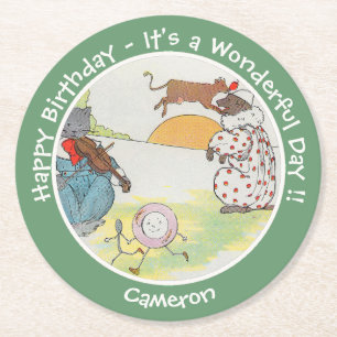 Dessous De Verre Rond Baa, Baa, Black Sheep Anniversaire Collection