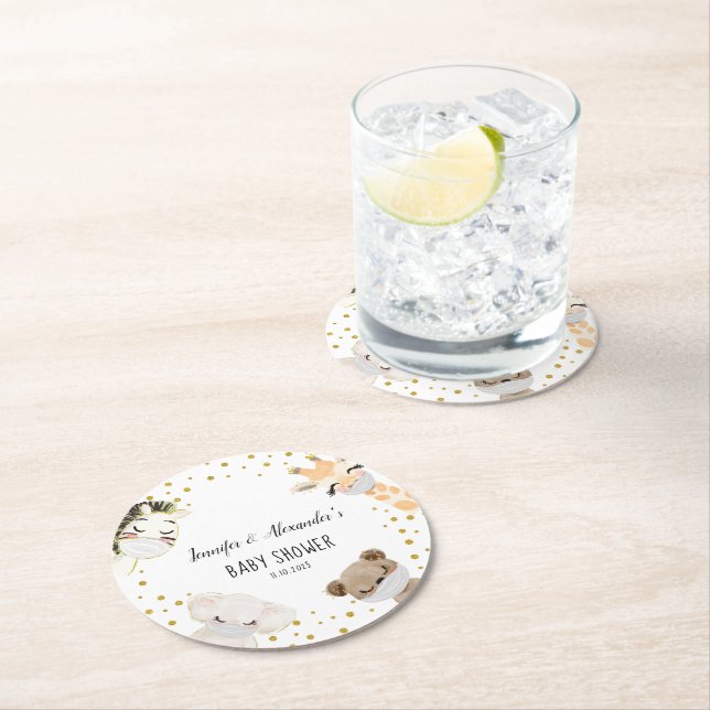 Dessous De Verre Rond Baby shower (En situation)