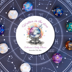 Dessous De Verre Rond Baby shower d'astrologie du cristal céleste