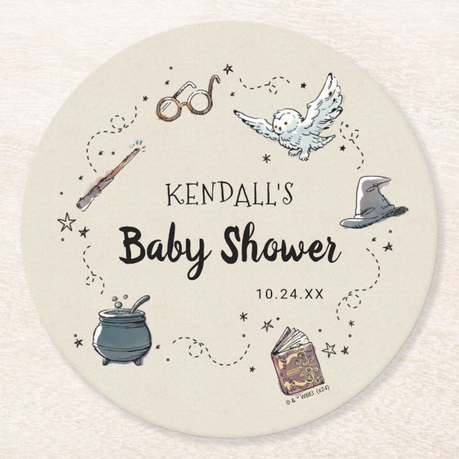 Dessous De Verre Rond Baby shower HARRY POTTER™ (Devant)